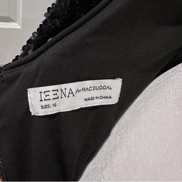 NWT Mac Duggal 26438 Cowl Back Sequin Midnight Blue Dress Size 10 - Picture 5 of 14